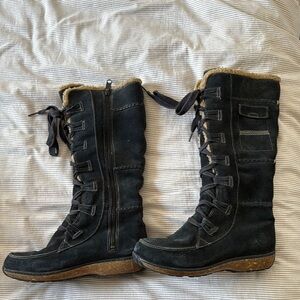 Cozy Black Winter Boots with Faux Fur Lining